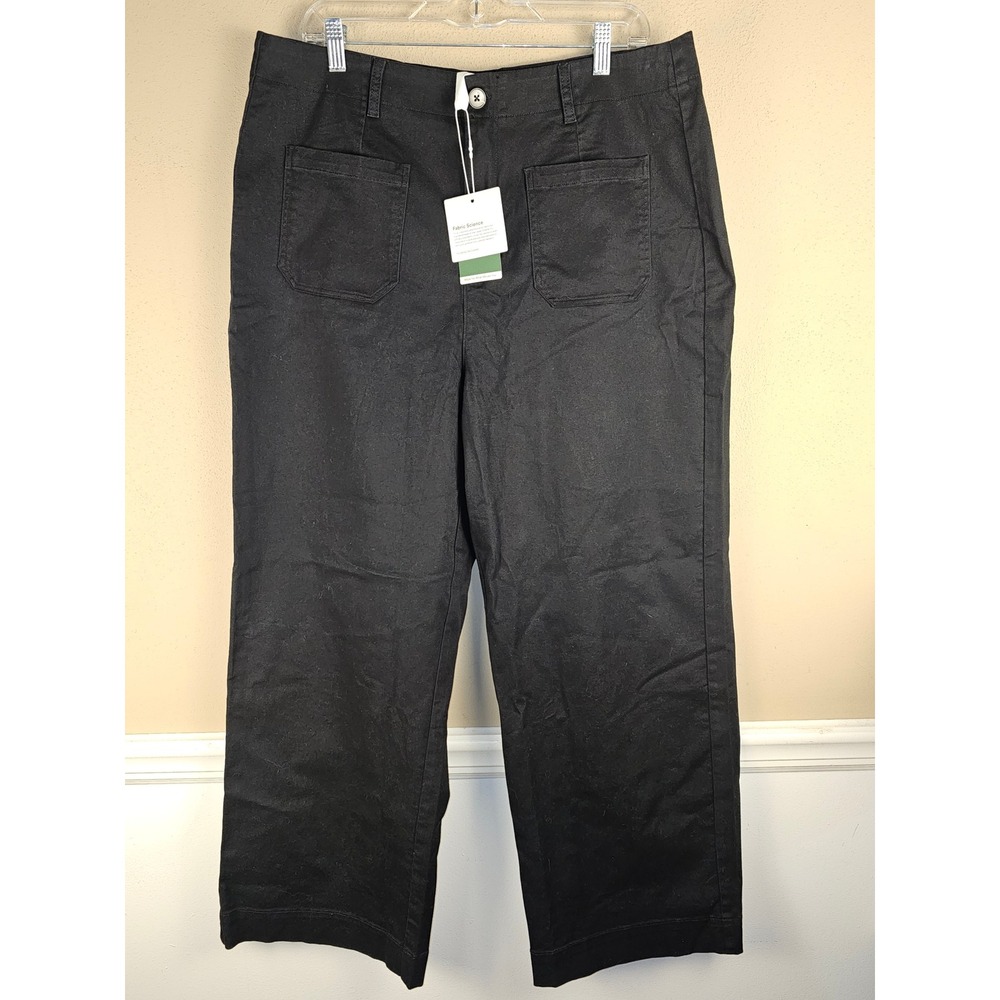 NWT Halara Womens Black Wide Leg Crop Pants XL